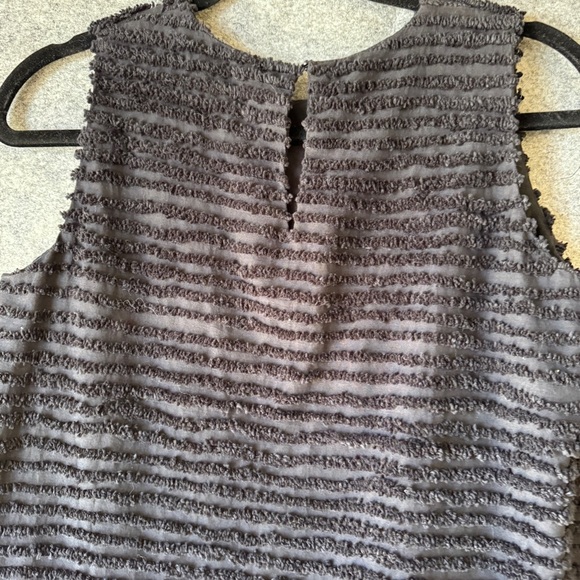 Wild Pony Black Textured Drop Waist Dress Sleeveless Cotton Lined Size Small - Picture 10 of 13